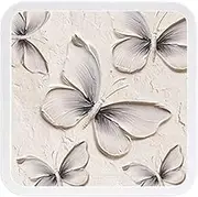 Bathroom Mural Clothes Wall Cabinet Folding Storage Box Waterproof Butterfly Painting Mural Hidden Storage Cabinet Wall Mounted Large Capacity Organizer No Punch Bathroom Shelves Space Saving,E