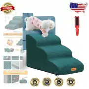 Comfortable Non-Slip Foam Dog Steps for Small Pets - Machine Washable Cover