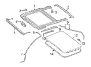 Genuine OEM Sunroof Seal for Mercedes 2057800098