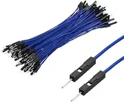 uxcell Male to Male 1Pin Breadboard Jumper Wire 2.54mm Pitch Ribbon Cable 15cm Long Electronics Breadboard Ribbon Cables for Breadboard Electronic Projects Pack of 100,Blue