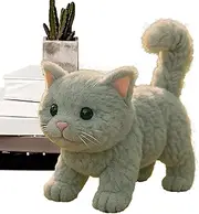 Riaisttd Robot Cat,Electric Fake Cat - Interactive Toys for Friends Girls Boys Son Daughter Family Home Offices Valentine's Day