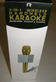 3 IN 1 WIRELESS HAND HELD KARAOKE MICROPHONE SPEAKER & CHARGER FUNKYRICO