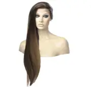 72CM Long Light-brown Straight Full Wig Heat Resistant,Lady,Wig Cap, Wig Stand
