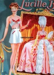 VINTAGE UNCUT 1944 LUCILLE BALL PAPER DOLLS~#1 TOP REPRODUCTION SELLER~NOSTALGIC