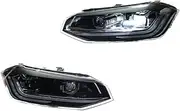 Compatible For VW Polo 2019-2024 Car Front Lamps Accessories Upgrade High Configure LED Auto Headlights Projector Lens Accessories