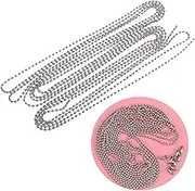 COHEALI Meters Ball Chain with Connectors Diameter for DIY Key Chains Dog Tags and Pendant Necklaces Silver Finish