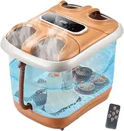 Foot Spa Bath Massager, Foot Bath Massager with Heat for Feet Relief and Relax, Bubble Surging, Through Digital Control Screen, Pedicure Stone