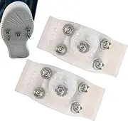 [Generic] Ice Grippers for Shoes | 2X Mid Sole Ice Cleats Snow Crampons | Mountaineering Ice Grips, Boots Ice Grippers, Adjustable Snow Traction Cleats for Hiking Fishing