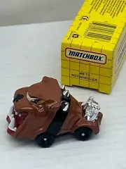 1993 MATCHBOX SUPERFAST #73 BROWN ROTWHEELER NEW IN BOX