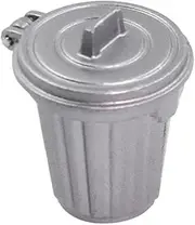 Generic Set of 5 Mini Trash Bins for Kids with Garbage Truck Theme , Silver