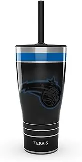 Tervis Traveler NBA Orlando Magic - Night Game Triple Walled Insulated Tumbler Travel Cup Keeps Drinks Cold & Hot, 30oz with Straw Lid, Stainless Steel