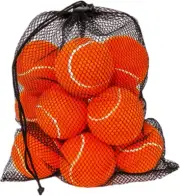 "12 Pack Tennis Balls for Training & Play with Mesh Carry Bag"
