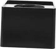 Yardwe Portable Black Abs Square Cube Mic Logo Flag Station for Interviews Durable Design for Easy Display and for Professional Use