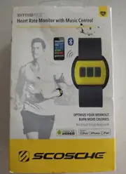 NIB Scosche RhythmPulse Heart Rate Monitor with Music Control RTHMA1.5 Yellow