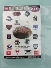Barrack For MS AFL Badge Gold Football Sealed On Card With Stickers