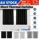 Thermal Curtains Blackout Small Short Indoor Bedroom & Kitchen Window Curtains