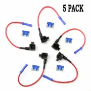 5pcs Add A Circuit Micro Blade Fuse Splice Holder ATO ATC Piggy Back Fuse Tap