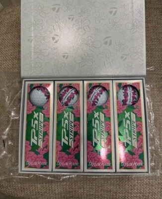 NEW 25" TaylorMade TP5x Stripe Masters Golf Balls 1 Dozen (12 balls) FREE SHIP
