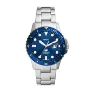 Fossil Blue Men's Watch in Silver
