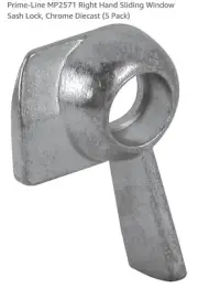 Prime-Line F 2612 Diecast, Right and Left Hand Sliding Window Sash Lock (5 Pack)