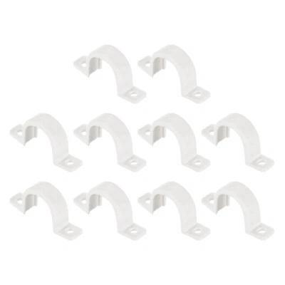 PVC Pipe Straps, 100pcs 20mm(3/4") Conduit Clamp Clip Two Hole Plastic Straps