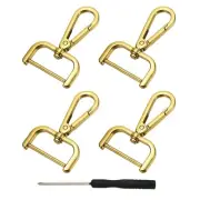 Detachable Snap Hook, 1-1/4 Inch Swivel Clasp for Purse (4 Pack, Gold)