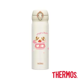 【THERMOS 膳魔師】奇奇蒂蒂櫻花篇不鏽鋼超輕量彈蓋真空保溫杯500ml(JNL-502CAD-CBPW)