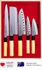 Japanese Sumikama Hidemoto Kitchen Chef's Knife 5pcs Set Sashimi Santoku Petty