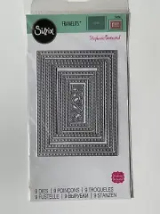 Sizzix Framelits Dotted Rectangles Thanks #561561 Stephanie Barnard Mixed media