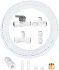 Ice Maker Water Line Kit - Food Grade Refrigerator/Fridge White