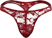 [BreakEgg] Men's Sexy Lace G-String Underwear Seamless Transparent Thong