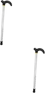 FOMIYES Walking Stick for Men Elder Assist Pole Anti Trekking Poles Collapsible Telescoping Canes for Men Walking Crutches Hand-held Cane Trekking Sticks Seniors Walking Cane – Black