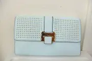 AUTH Rebecca Minkoff CoCo Clutch With Studs Bag in Light Blue NWT