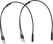Angoily 6 Pcs Audio Line Computer Microphones Headphones for Computer Headphone Audio Splitter Computer Headphones Headset Splitter Headphone Mic Connector Notebook Aluminum Alloy Earphone