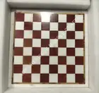 18" Marble Chess Table Top Handmade Art Chess Lovers Gift Outdoor Decor E1451