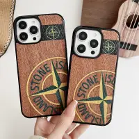 在飛比找蝦皮購物優惠-豪華木質 iPhone 外殼時尚品牌 Stone islan