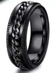 Stainless Steel Spinner Ring Size 10 Unisex Stress Relieving New 2564
