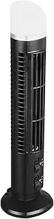 Elprico Tower Fan,90° Oscillating Tower Fan,Fast Cooling,Quiet Operation,Portable Bladeless Fan with Light for Home Bedroom Office (Black)