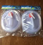 2 Water Storage Bottles 5 Quart Collapsible Travel Camping BPA Free Containers