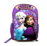 * New *- Disney Frozen Backpack Anna & Elsa , 16" Large Backpack- purple