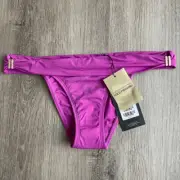 NWT ViX Swimwear Solid Bia Tube Bikini Bottom Brazil Cut in Magenta Small