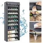 Portable 9 Tier Shoe Rack Storage Cabinet Organiser Wardrobe Cover AU NEW
