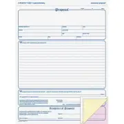 Contractor Proposal Form, 3-Part Carbonless, 8 1/2" X 11 7/16", 50 Forms