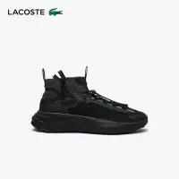 在飛比找momo購物網優惠-【LACOSTE】男鞋-高筒拼接襪套式運動鞋(黑色)