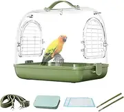 Bird Travel Cage – Foldable Window Parrot Carrier, Lightweight Bird Travel Bag | Portable Design Carrier Bird Backpack, Breathable Travel Bird Transport Cage for Parrots, Small Cockatiels and Budgies