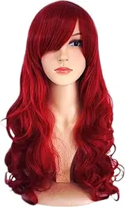 Sale AnotherMe Long Big Wavy Dark Wine Red Hair Women Heat Resistant Fibre Wig Party Cosplay