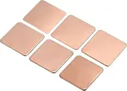 uxcell Heatsink Copper Pad Shim 20mm x 20mm 0.3mm/0.5mm/0.8mm/1mm/1.2mm/1.5mm 6 Sizes Thermal Conductive Heat Sink for Electronic Chip Cooling 2 Set