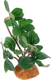 WOONEKY Reptile Plant Decor Looking Simulation Plant for Reptile Tank Aquarium Turtle Habitat Fish Resting Spot