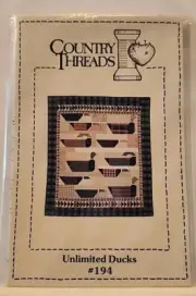 Unlimited Ducks - Wallquilt Quilt & Applique Pattern #194 From Country Threads