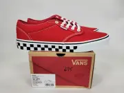 Vans Atwood Checker Sidewall Shoes Sneakers Men 10.5 Red White Black VN0A5HTRRED